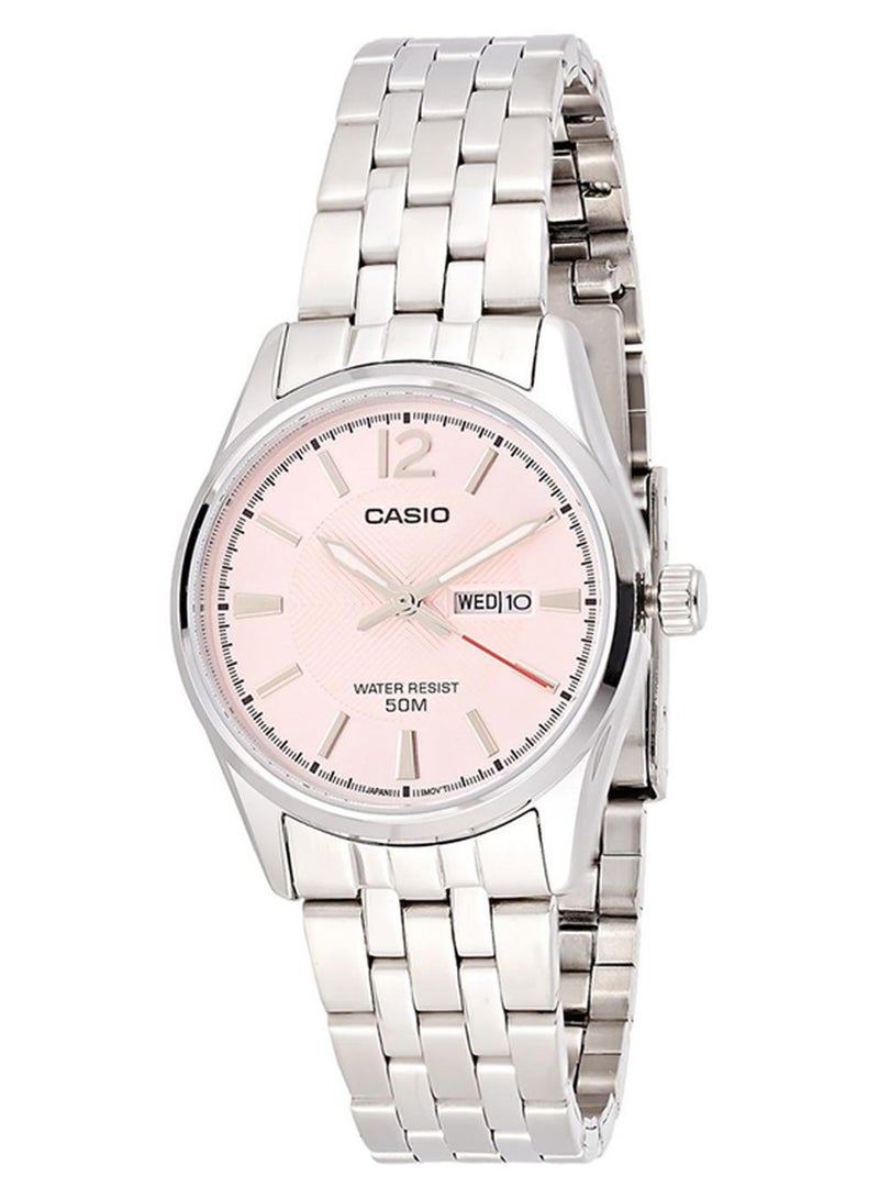 CASIO Women's Enticer Water Resistant Analog Watch LTP-1335D-5AVDF - 36 mm - Silver - Image 1