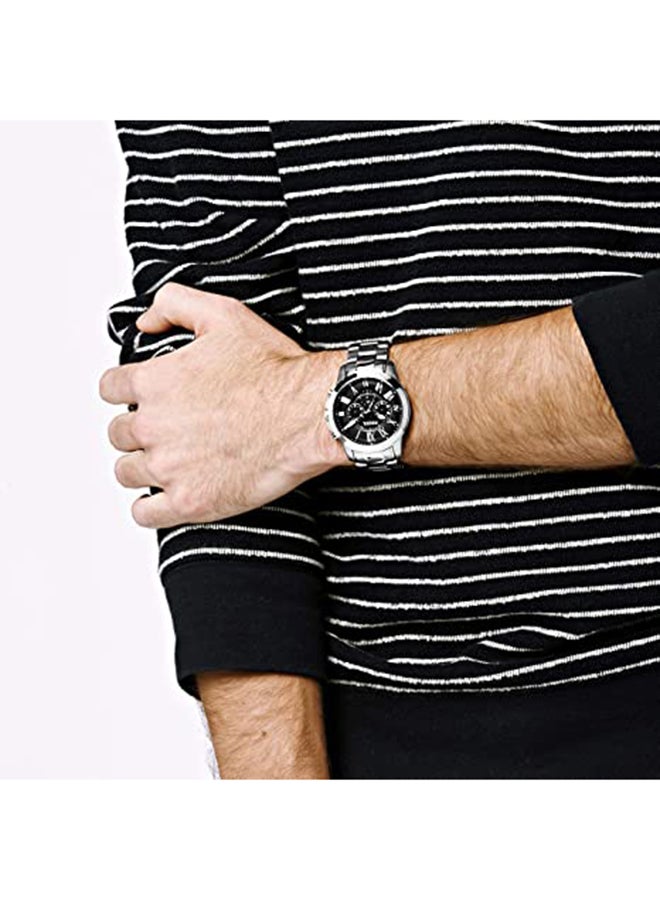 FOSSIL Men's Grant Water Resistant Chronograph Watch FS4736 - 44 mm - Silver - Image 5