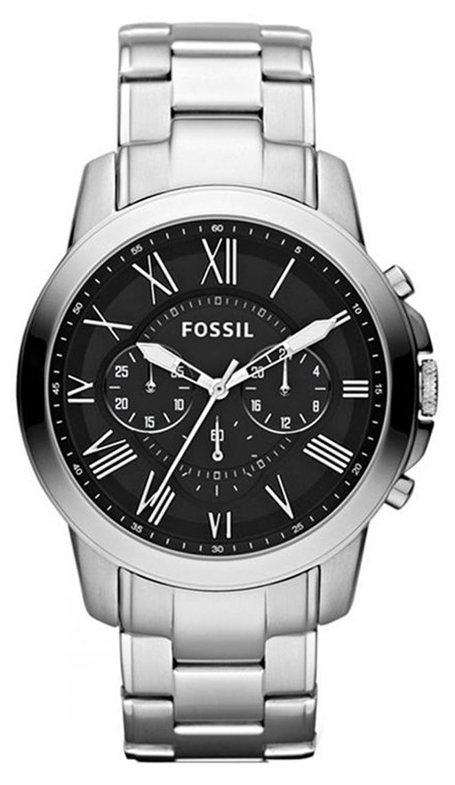 FOSSIL Men's Grant Water Resistant Chronograph Watch FS4736 - 44 mm - Silver - Image 1