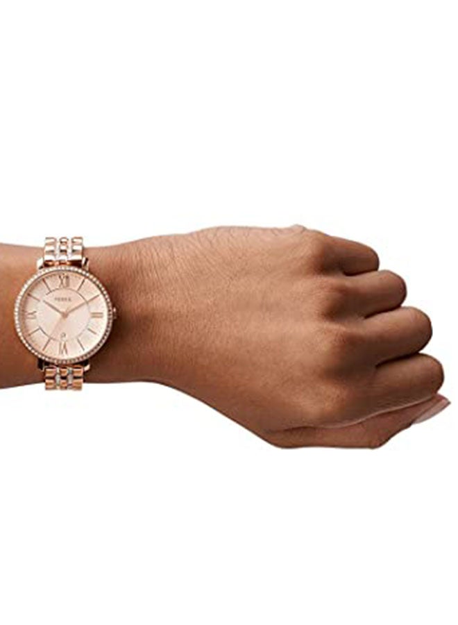 FOSSIL Women's Water Resistant Stainless Steel Analog Wrist Watch ES3546 - 36 mm - Rose Gold - Image 4