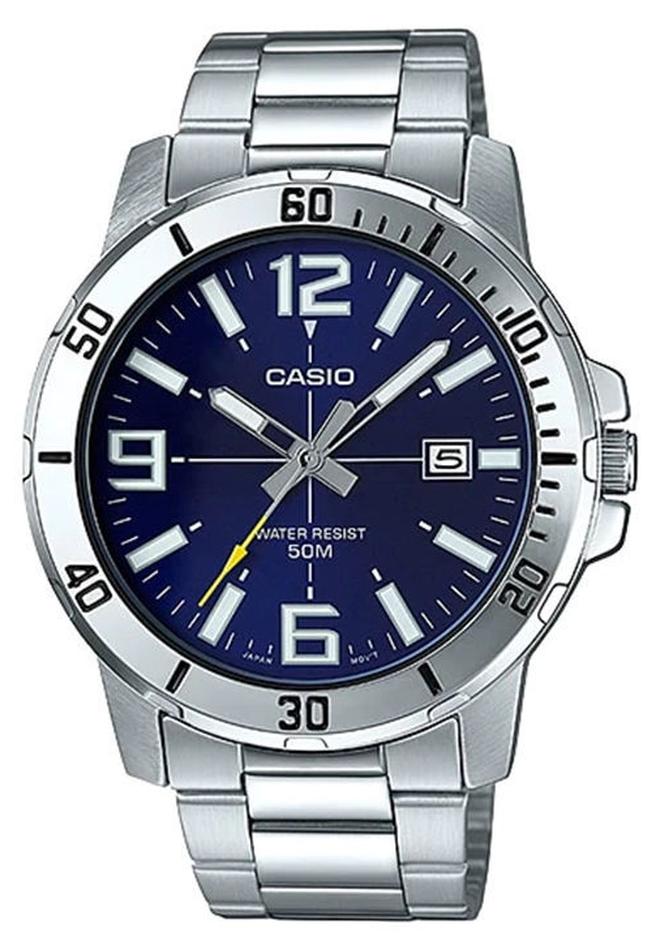 كاسيو ساعة يد إنتايسر بعقارب مقاومة للماء طراز  MTP-VD01D-2BVUDF للرجال - Image 1