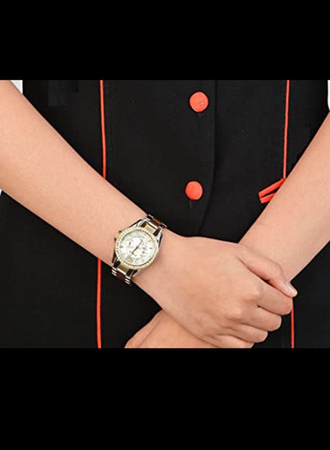 FOSSIL Women's Stainless Steel Analog Wrist Watch ES3204 - 38 mm - Silver/Gold - Image 5