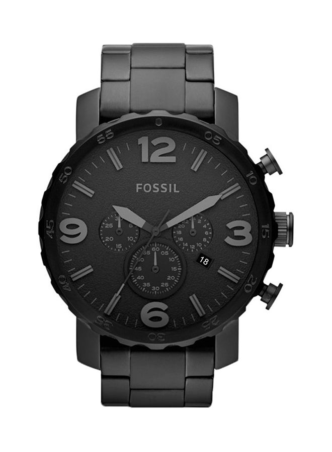 FOSSIL Men's Nate Chronograph Watch JR1401 - 50 mm - Black - Image 1