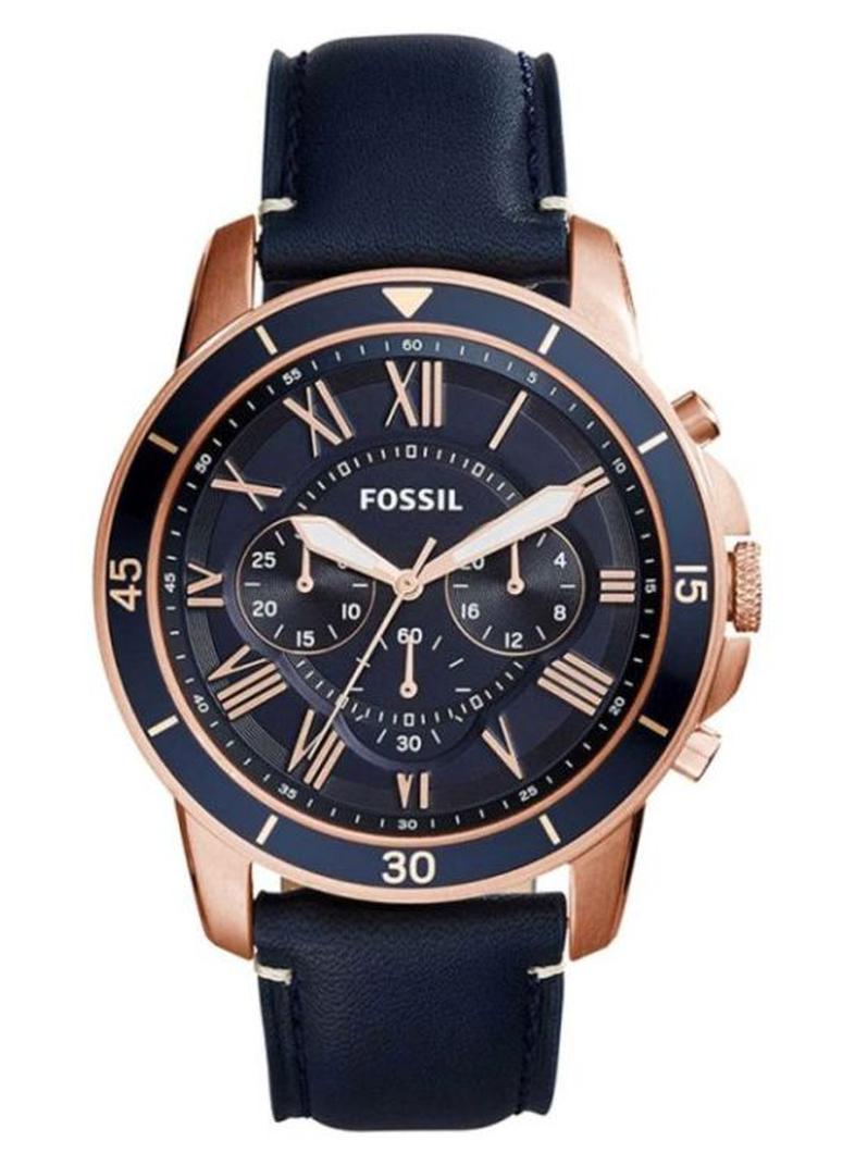 FOSSIL Men's Grant Water Resistant Chronograph Watch FS5237 - 44 mm - Blue - Image 1