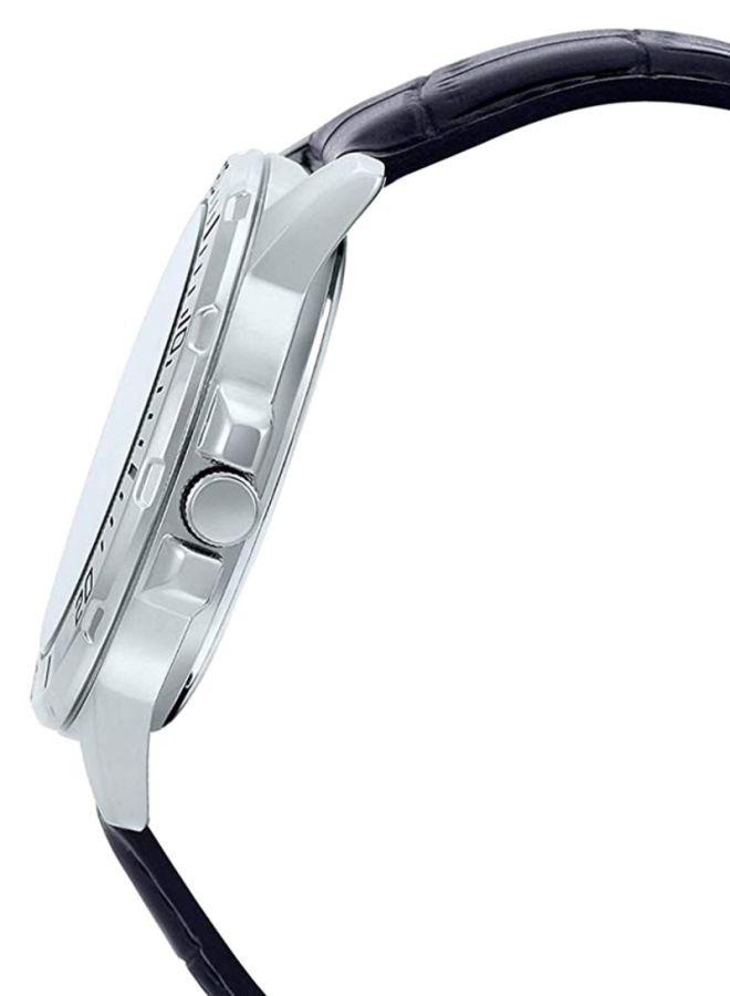 كاسيو ساعة يد بعقارب وسوار من الجلد مقاومة للماء طراز MTP-VD01L-1EVUDF - 45 مم - أسود للرجال - Image 3