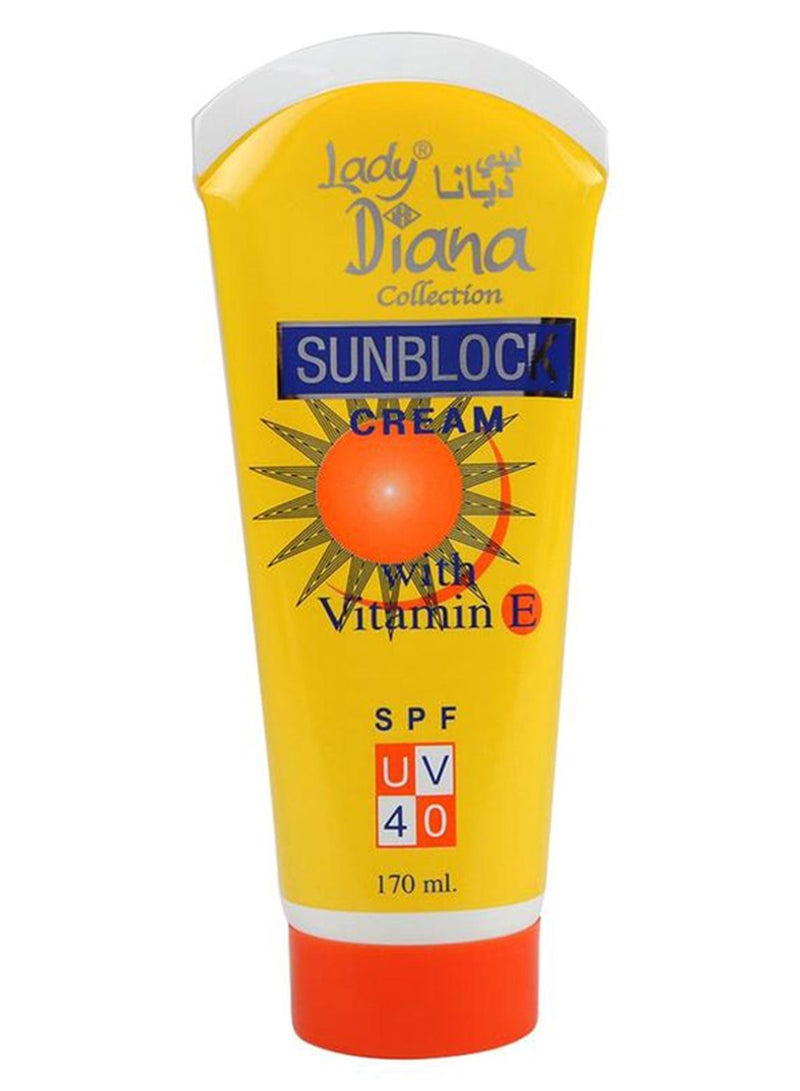 Lady Diana Sunblock Cream With Vitamin E SPF 40 170ml - Image 1