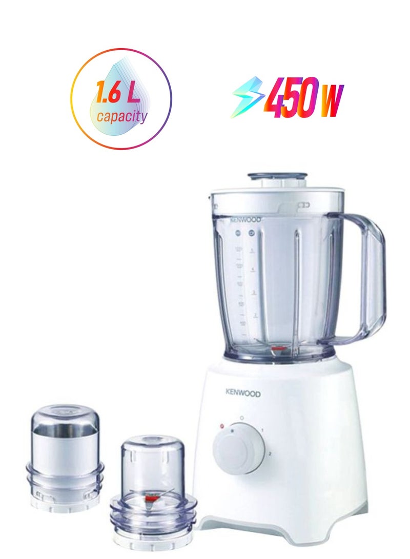 كينوود خلاط كهربائي من البلاستيك 1.6 L 450 W BLP304WH أبيض/ شفاف - Image 1