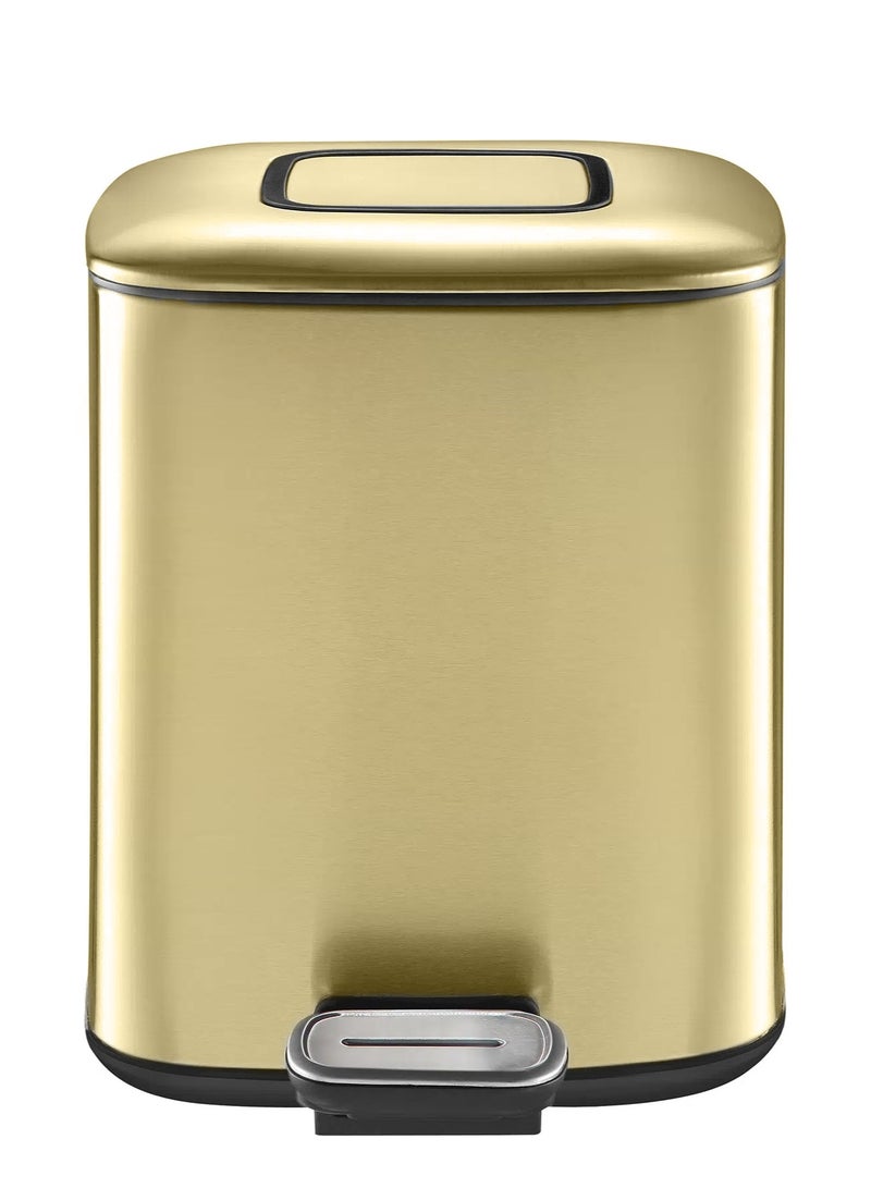 إيكو سلة مهملات بدواسة ذهبي 6لترات - Image 1