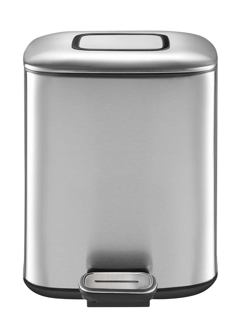 إيكو سلة مهملات بدواسة فضي 12لترات - Image 1