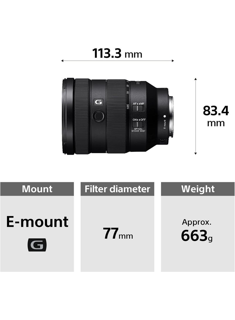 FE 24-105mm F4 G OSS Standard Zoom Lens, SEL24105G Black - pnsku/N19501755A/45/_/1727773070/c4b52a5a-ce2c-49bd-8887-a982d682c973