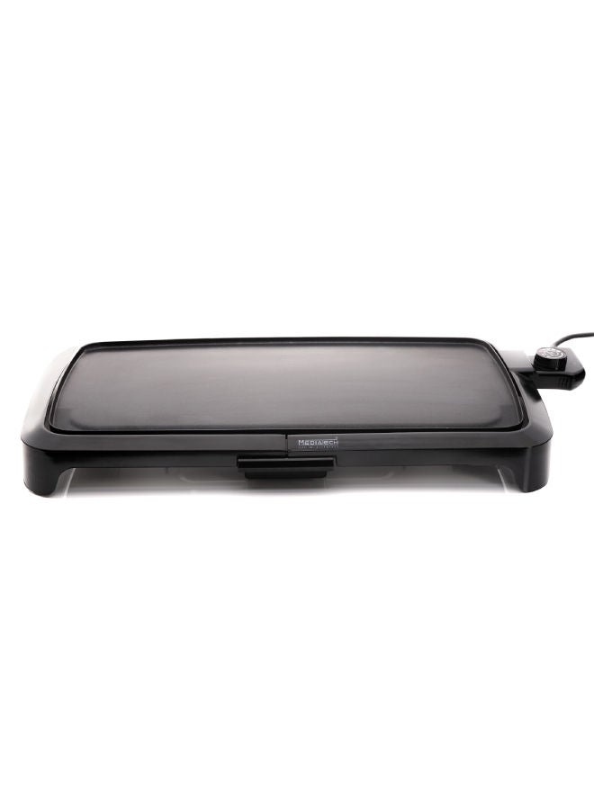 Mediatech - Life style Healthy Grill, Easy to clean ,non-Stick Coating, Temperature Control, Temperature Thermostat 2000 W MT-F20B Black - Image 1