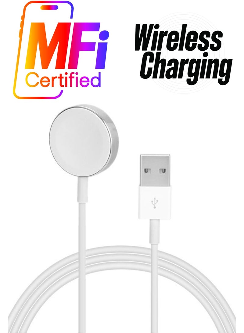 Magnetic Charging Cable For Apple Watch White