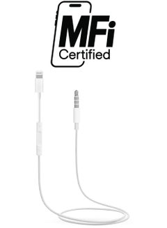 Casni Lightning Port To Aux Jack 3.5 mm Adapter White  - Image 1