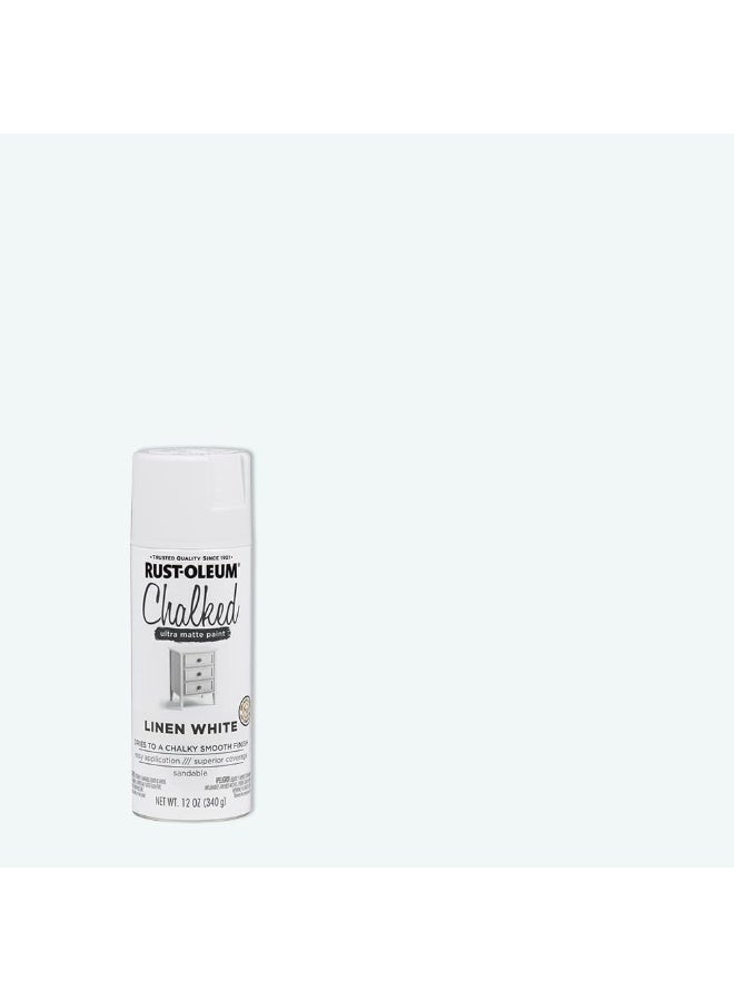 Rust-Oleum 302591 Chalked Ultra Matte Spray Paint ,Linen White, 12 Oz Spray (Pack Of 1) Linen White 12OZ - Image 2