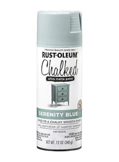 RUST-OLEUM Rust-Oleum 302595 Series Chalked Ultra Matte Spray Paint, 12 Ounce (Pack of 1) Serenity Blue  - Image 2
