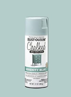 RUST-OLEUM Rust-Oleum 302595 Series Chalked Ultra Matte Spray Paint, 12 Ounce (Pack of 1) Serenity Blue  - Image 3