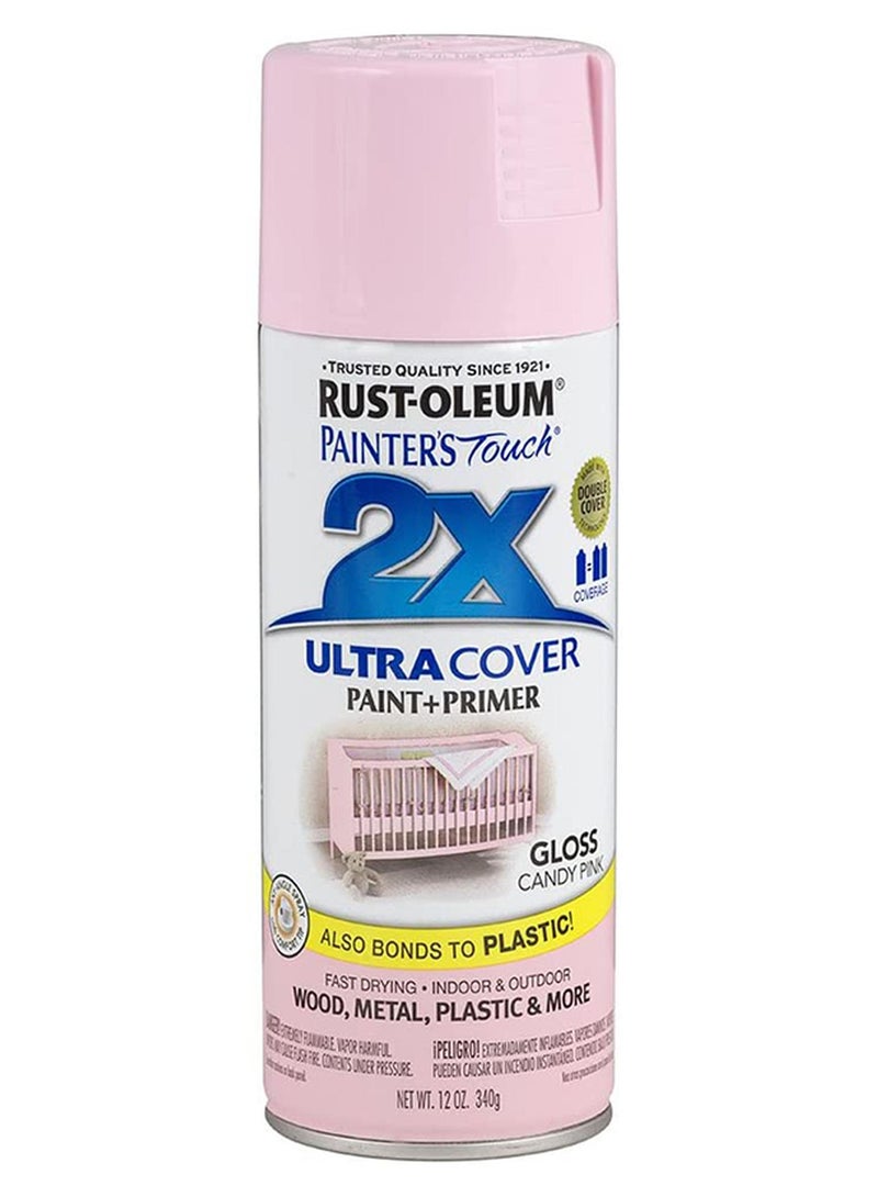 رست أوليوم طلاء بخاخ متعدد الاستخدامات حلوى لامعة وردية - Image 1