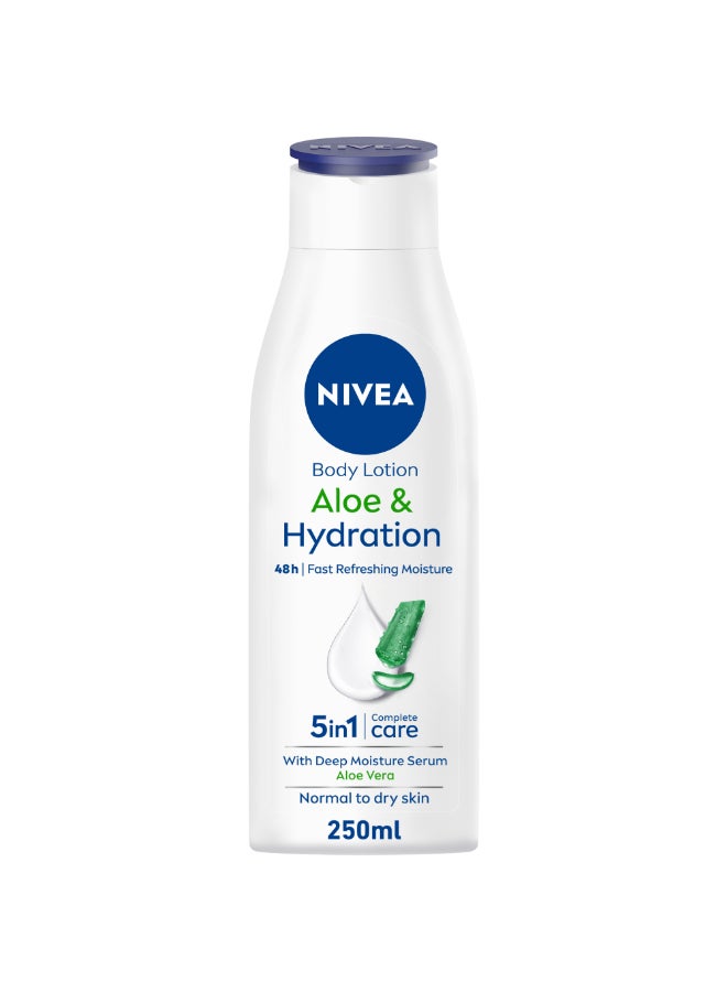 Nivea Aloe And Hydration Body Lotion, Normal To Dry Skin 250ml - Image 1