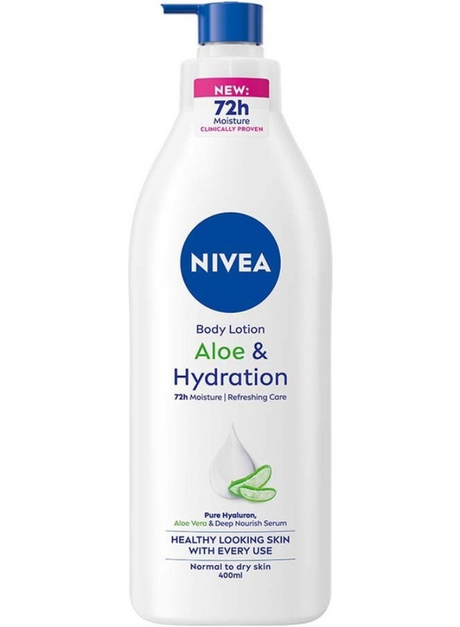 Nivea Aloe And Hydration Body Lotion, Normal To Dry Skin 400ml - Image 1