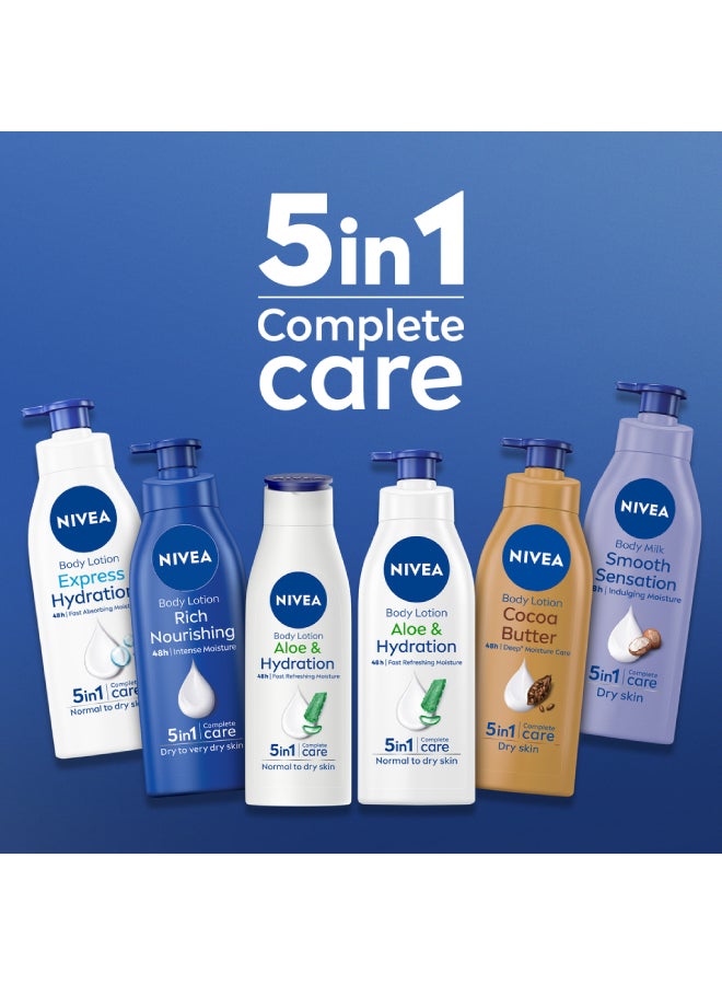 Nivea - Aloe And Hydration Body Lotion, Vera, Normal To Dry Skin 625ml - Image 1