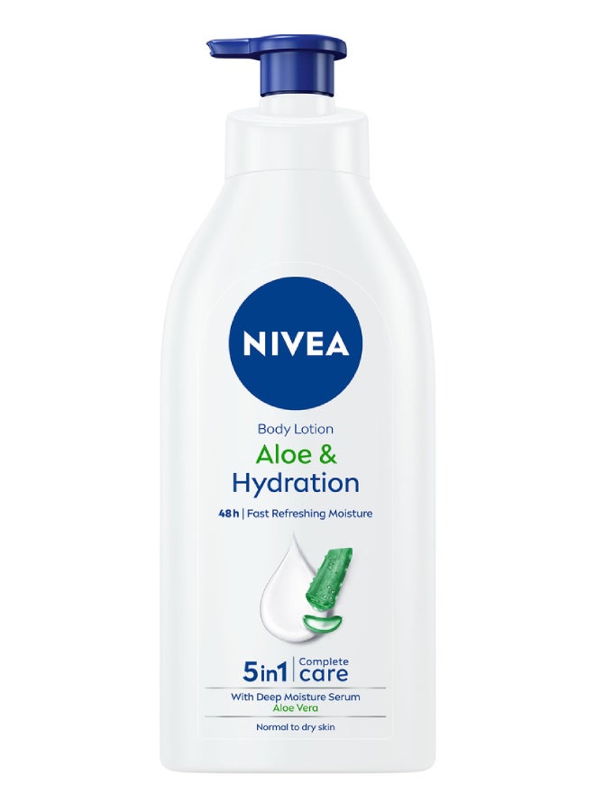 Nivea - Aloe And Hydration Body Lotion, Vera, Normal To Dry Skin 625ml - Image 1