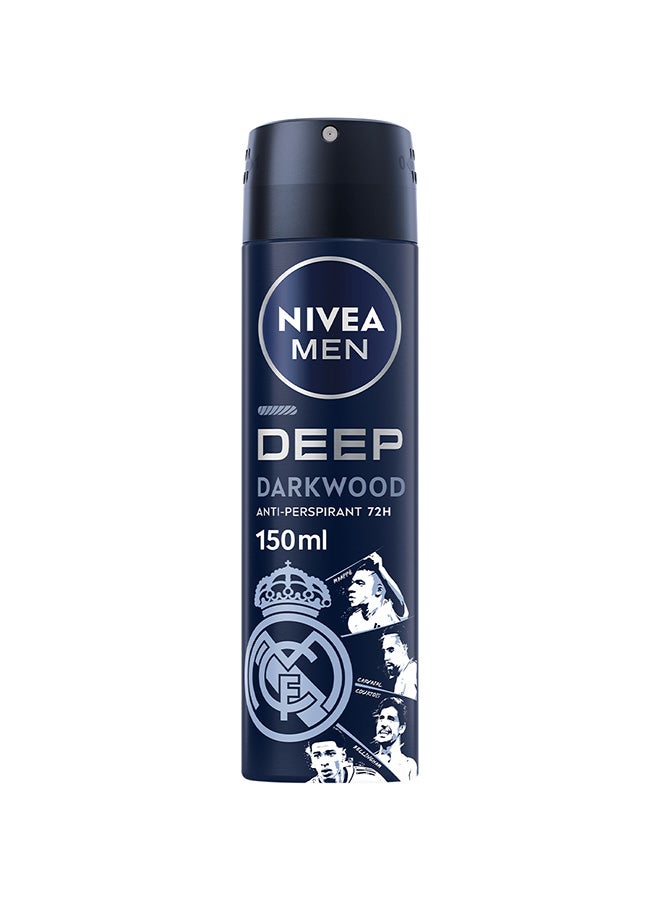Nivea Deep MaxxTech Warm Darkwood Spray With Black Carbon 72H Odor And Sweat Protection 150ml