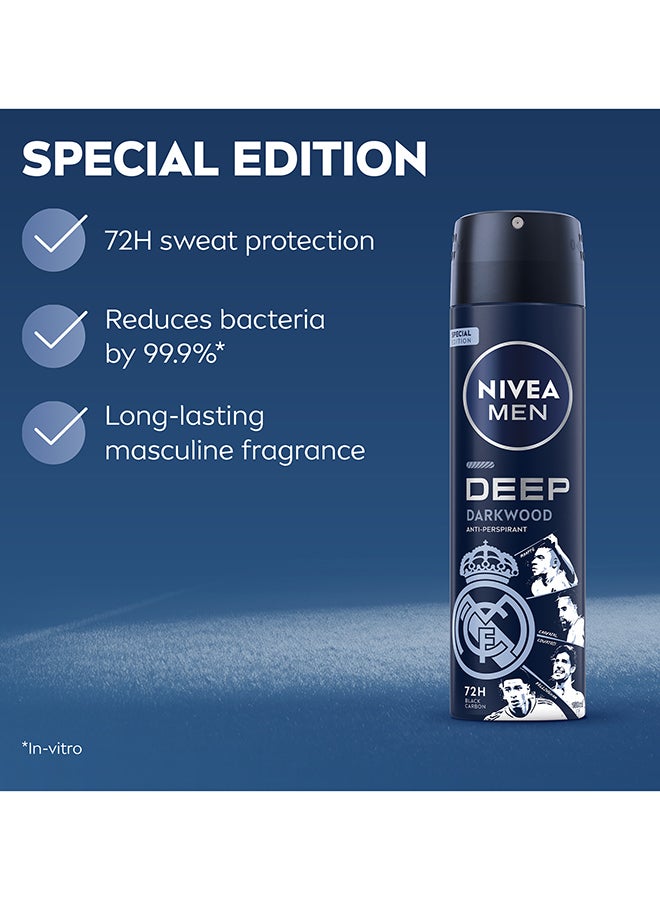 Nivea Deep MaxxTech Warm Darkwood Spray With Black Carbon 72H Odor And Sweat Protection 150ml - Image 2