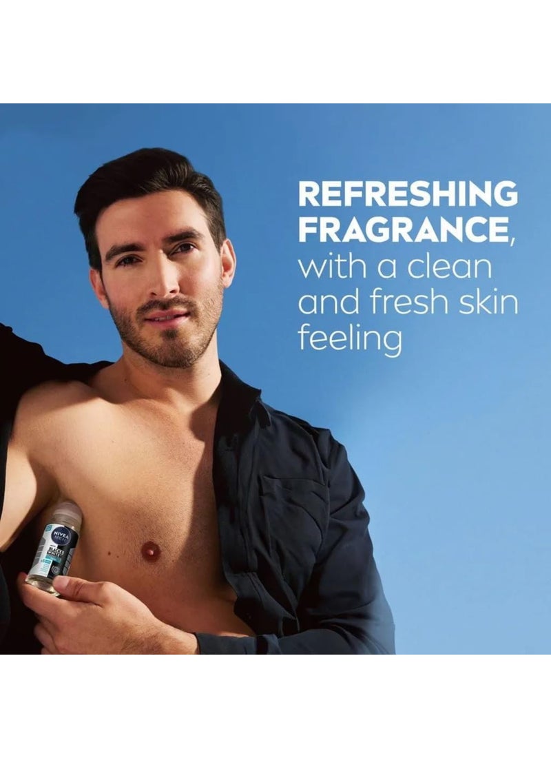 Nivea Men Black And White Invisible Fresh, Antiperspirant For Men, Roll-On 50ml - Image 5