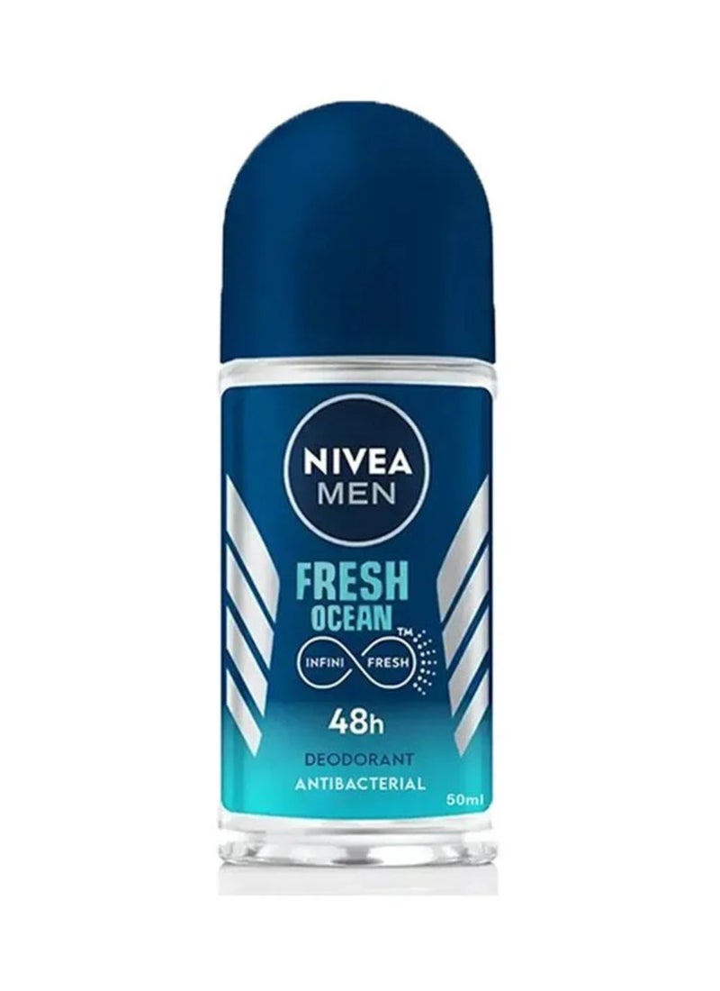 Nivea Men Fresh Ocean Deodorant Roll-On 50ml - Image 1