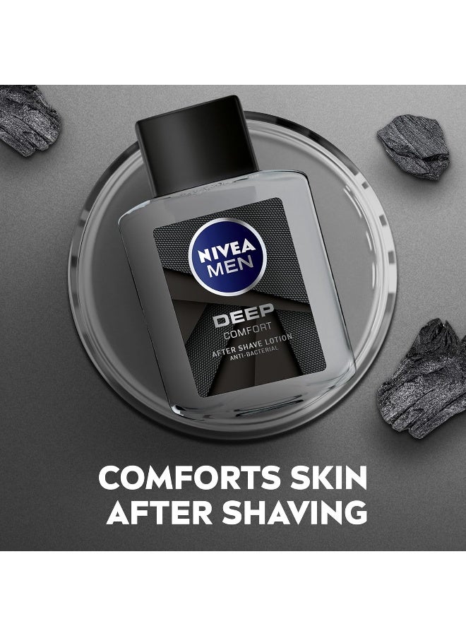 Nivea - Men Deep Comfort After Shave Lotion, Antibacterial 100ml - Image 1