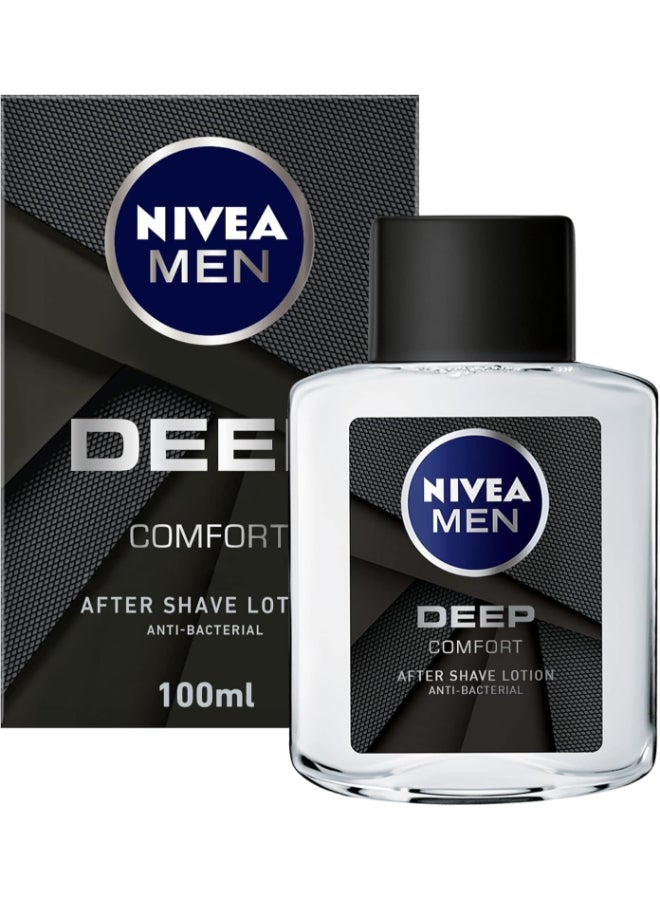 Nivea - Men Deep Comfort After Shave Lotion, Antibacterial 100ml - Image 1