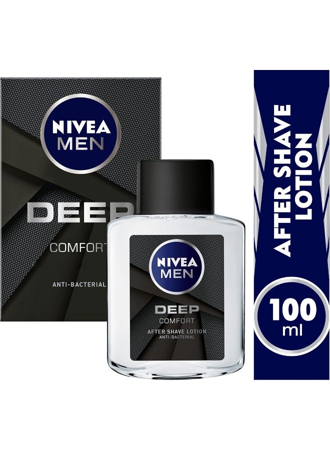Nivea - Men Deep Comfort After Shave Lotion, Antibacterial 100ml - Image 1