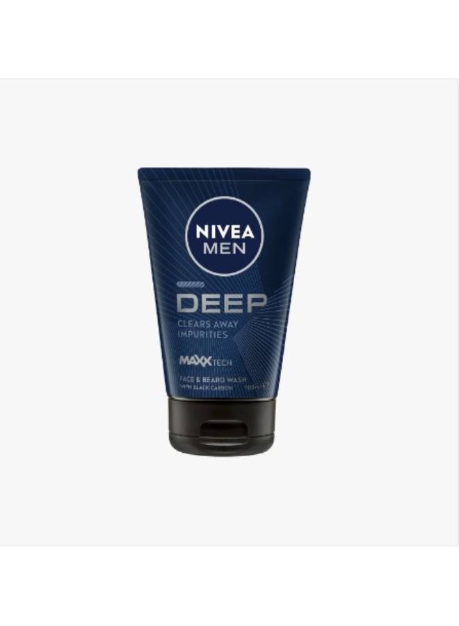 Nivea - Men Deep Cleansing Face And Beard Wash 100ml - Image 1