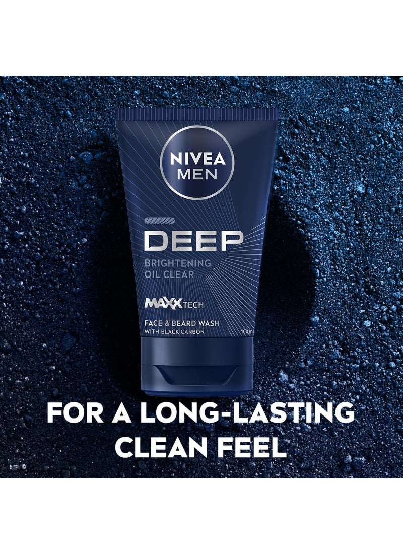 Nivea Men Deep Cleansing Face And Beard Wash 100ml - Image 4