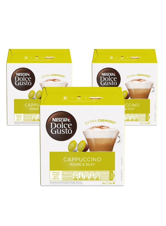 نسكافيه قهوة دولتشي قوستو كابتشينو 16 كبسولة كابتشينو - Image 1
