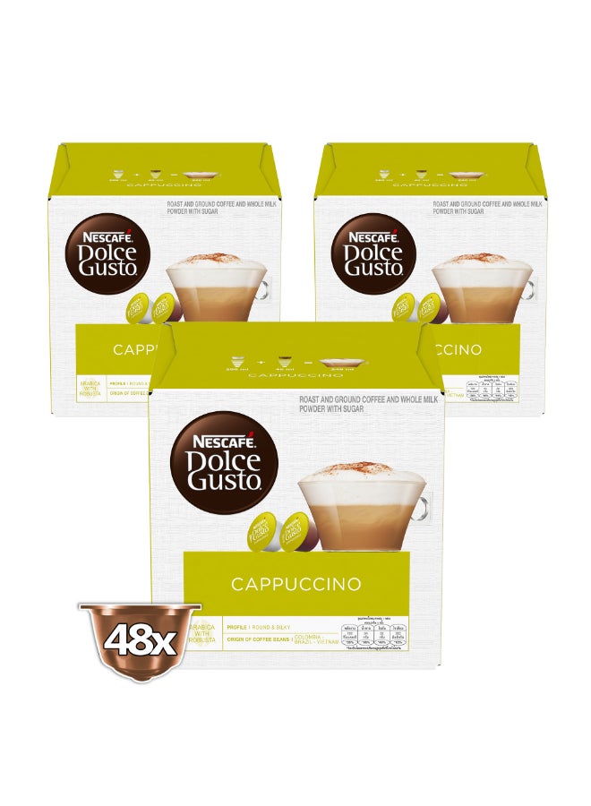 نسكافيه قهوة دولتشي قوستو كابتشينو 16 كبسولة كابتشينو - Image 2