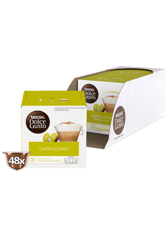 قهوة دولتشي قوستو كابتشينو 16 كبسولة كابتشينو