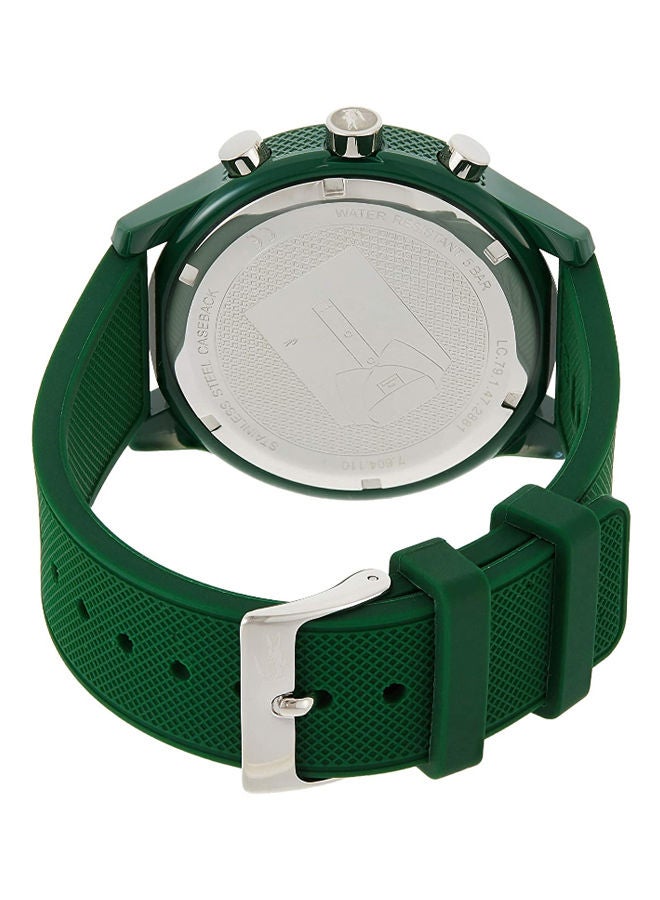 LACOSTE Men's Water Resistant Silicone Chronograph Watch 2010973 - 44 mm - Green - Image 2