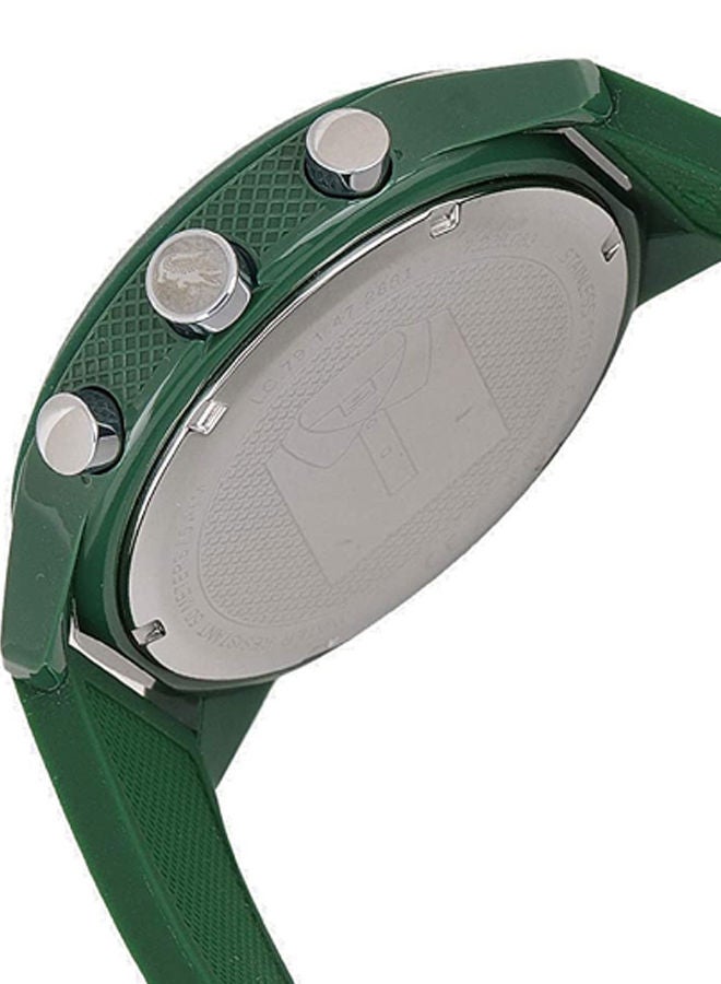 LACOSTE Men's Water Resistant Silicone Chronograph Watch 2010973 - 44 mm - Green - Image 4