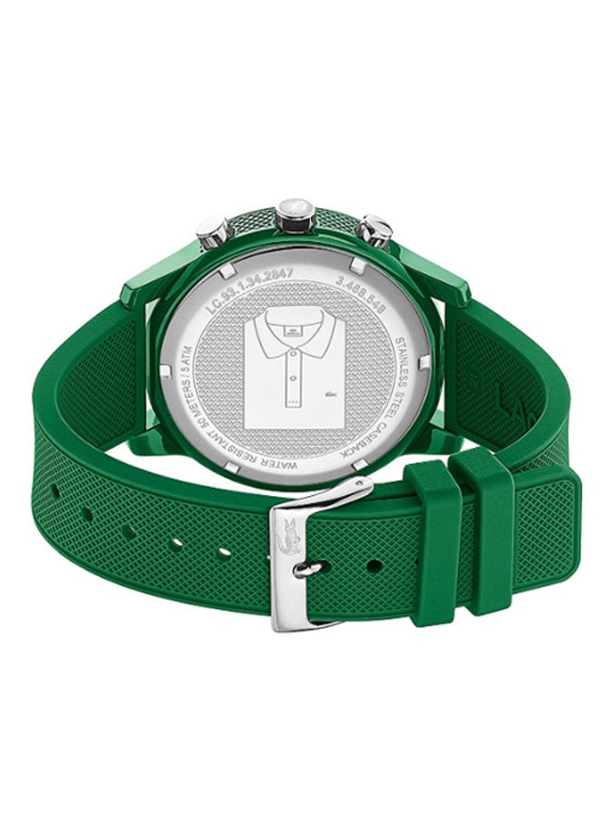 LACOSTE Men's Water Resistant Silicone Chronograph Watch 2010973 - 44 mm - Green - Image 5