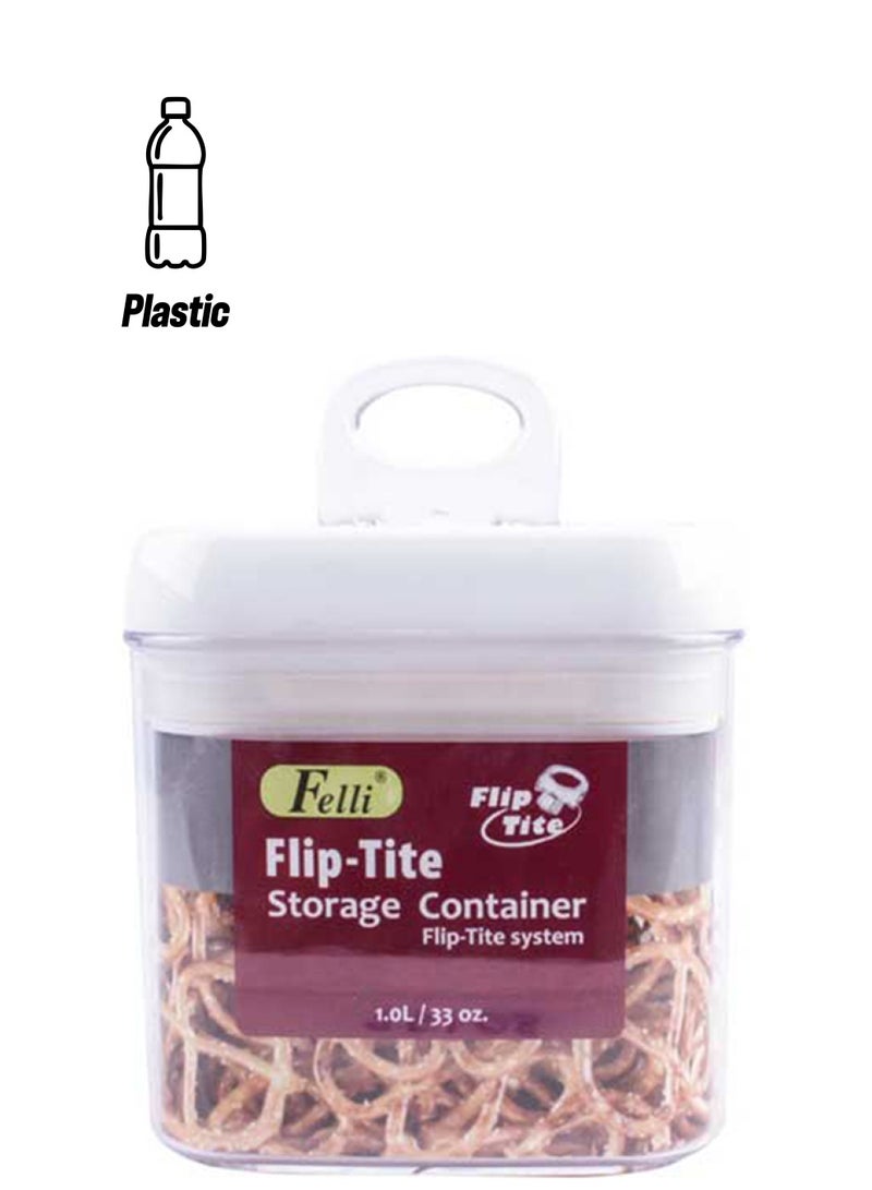 Felli Square Flip Tite Container Clear