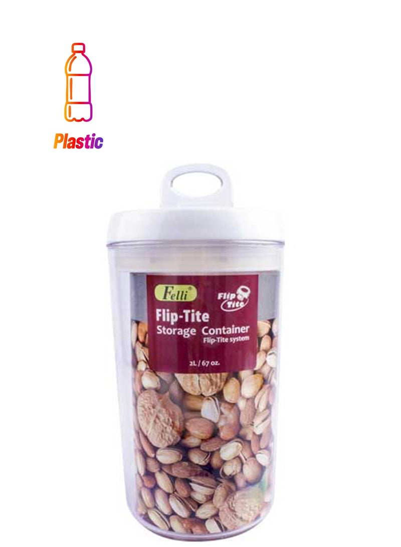 Felli Flip Tite Storage Container Clear
