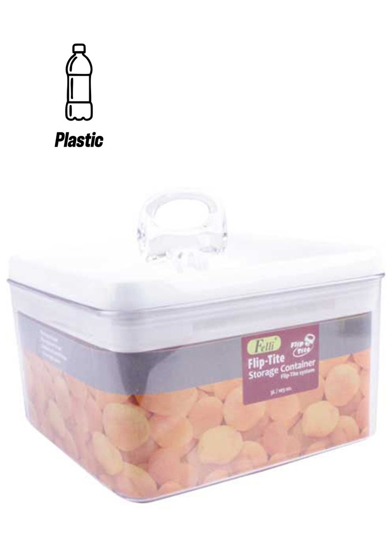 Felli Square Flip Tite Container Clear 103cm