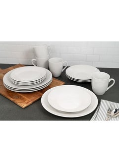 ماركة غير محددة طقم عشاء مكون من 16 قطعة أبيض DIFFERNET SIZE  - Image 3