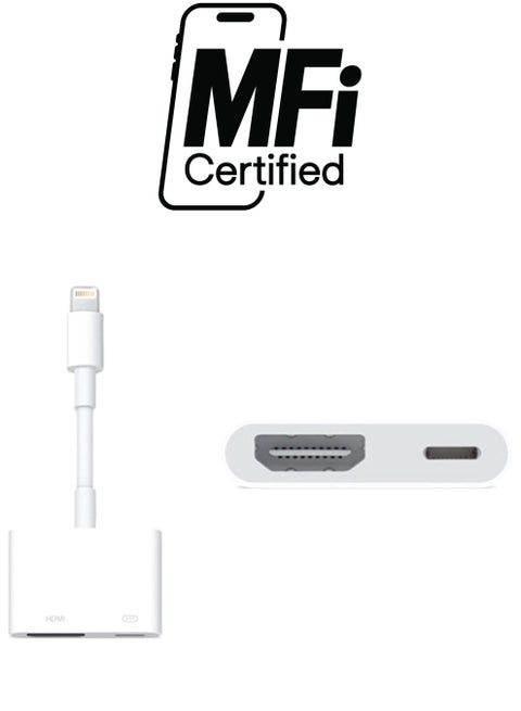 Lightning To HDMI Digital AV Adapter White
