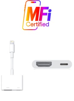 Lightning To HDMI Digital AV Adapter For Apple iPad Air/Mini White