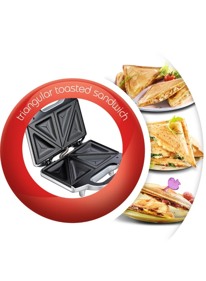 مولينكس ماكينة صنع الشطائر فائقة الصغر بقدرة 700 وات 700 W SM154042 أبيض - Image 2