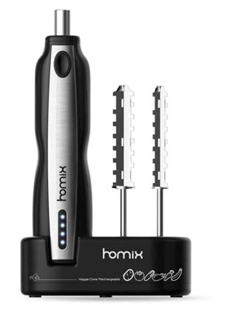 homix Rechargeable Vegetable Corer Black/Silver 13.5x17x8.5inch