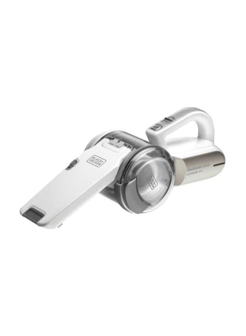 مكنسة كهربائية بمقبض محوري وكيس غبار سعة 440 مل تعمل بجهد 14.4 فولت من بلاك آند ديكر طراز PV1420L 440 ml PV1420L-B5 أبيض