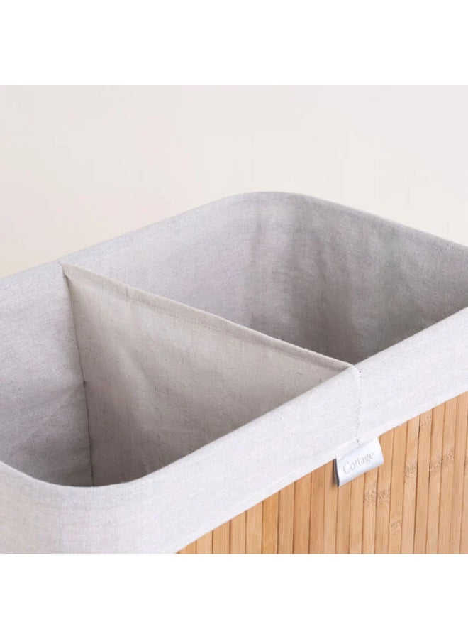 Rectangular Foldable Bamboo Laundry Basket Brown  - Image 5